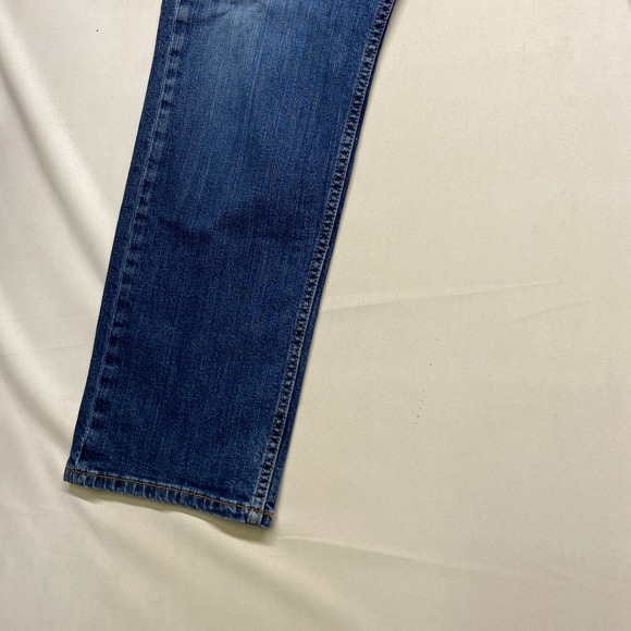 Levi's Jeans Men 38x30 Blue Denim Stretch 5-Pocket Straight Leg Mid-Rise Zip Fly - Picture 9 of 12